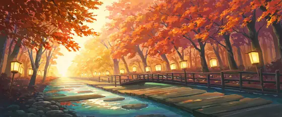 Autumn Maple Village lofi wallpaper autumn maple village 1622692710