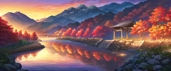 Autumn Maple Village lofi wallpaper autumn maple village 1708634788