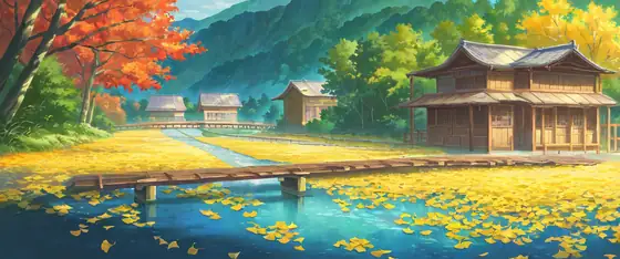 Autumn Maple Village lofi wallpaper autumn maple village 1728057629