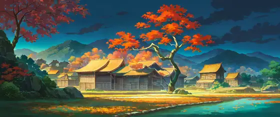 Autumn Maple Village lofi wallpaper autumn maple village 1872828945