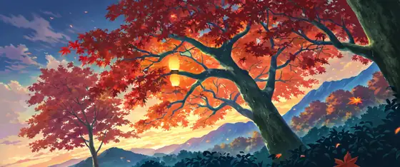 Autumn Maple Village lofi wallpaper autumn maple village 2096179678
