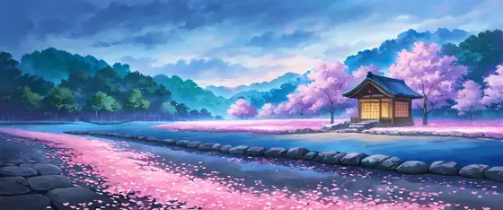Cherry Blossom Path lofi wallpaper cherry blossom path 0937346460