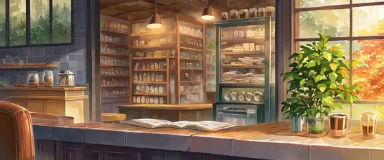 Coffee Shop Morning lofi wallpaper coffee shop morning 0500363340
