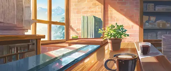 Coffee Shop Morning lofi wallpaper coffee shop morning 0882062337