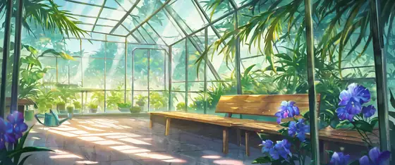Greenhouse Morning lofi wallpaper greenhouse morning 0168683224