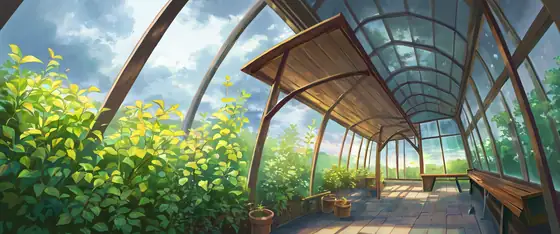 Greenhouse Morning lofi wallpaper greenhouse morning 0179428134