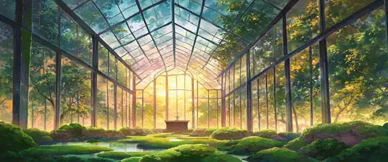 Greenhouse Morning lofi wallpaper greenhouse morning 0392966637