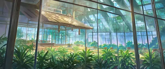 Greenhouse Morning lofi wallpaper greenhouse morning 0544906423