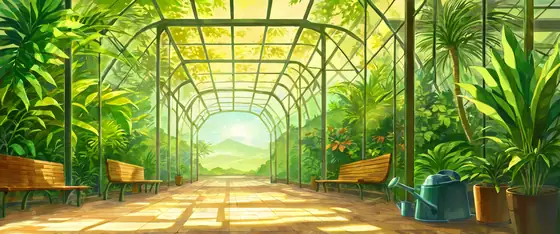 Greenhouse Morning lofi wallpaper greenhouse morning 0793259888