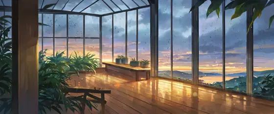 Greenhouse Morning lofi wallpaper greenhouse morning 0845397816