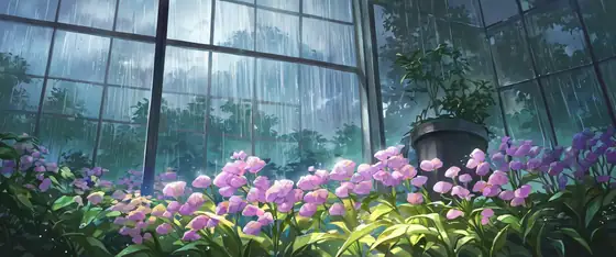 Greenhouse Morning lofi wallpaper greenhouse morning 1076595339