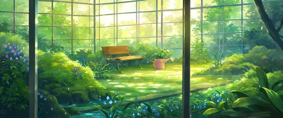 Greenhouse Morning lofi wallpaper greenhouse morning 1586440997