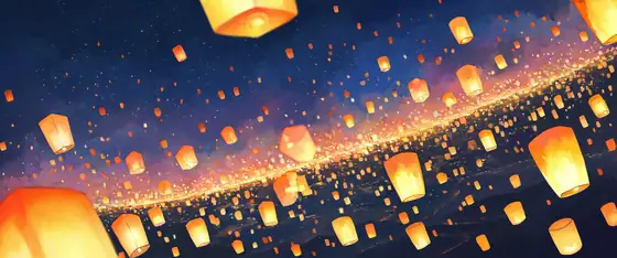 Lantern Festival Night lofi wallpaper lantern festival night 1990331371
