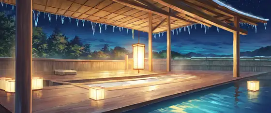 Onsen Winter lofi wallpaper onsen winter 0317852917
