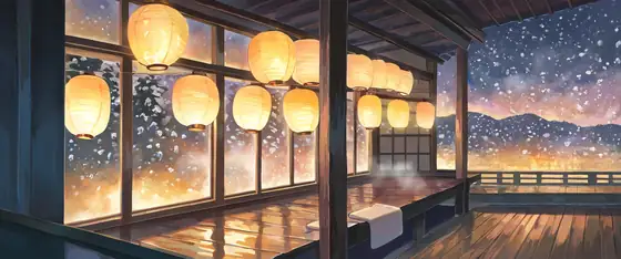 Onsen Winter lofi wallpaper onsen winter 0367387183