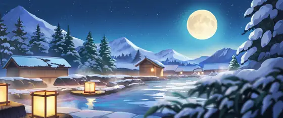 Onsen Winter lofi wallpaper onsen winter 0898257621