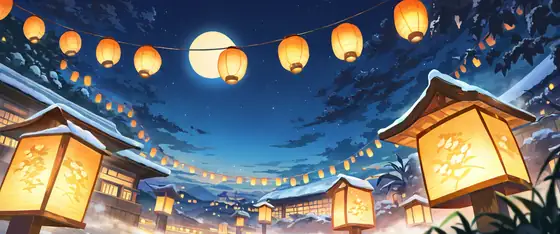 Onsen Winter lofi wallpaper onsen winter 0909343032