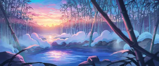 Onsen Winter lofi wallpaper onsen winter 1024498327