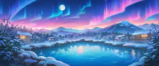 Onsen Winter lofi wallpaper onsen winter 1257783505