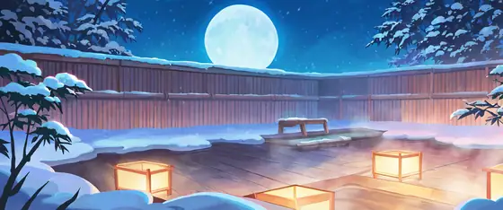 Onsen Winter lofi wallpaper onsen winter 1714781853