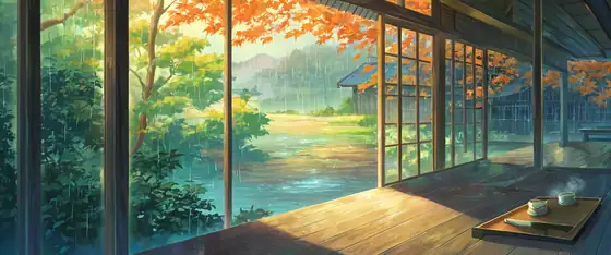 Rainy Porch Engawa lofi wallpaper rainy porch engawa 0093872834