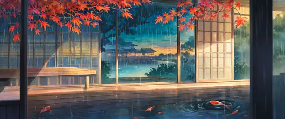 Rainy Porch Engawa lofi wallpaper rainy porch engawa 0652524644