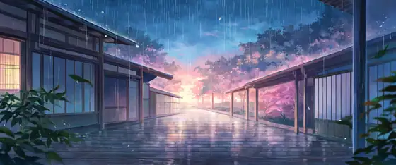 Rainy Porch Engawa lofi wallpaper rainy porch engawa 1335542743