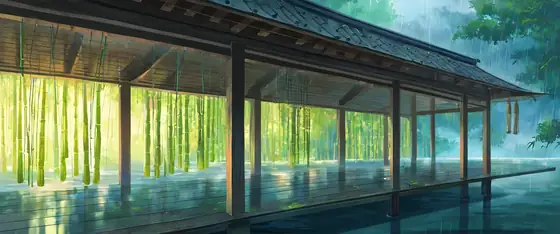 Rainy Porch Engawa lofi wallpaper rainy porch engawa 1469531153