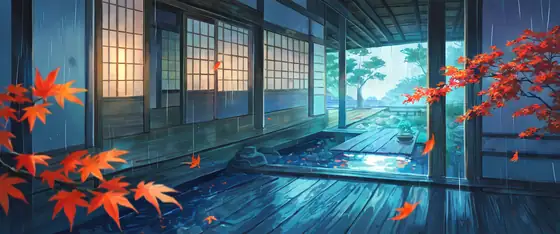 Rainy Porch Engawa lofi wallpaper rainy porch engawa 2075478488