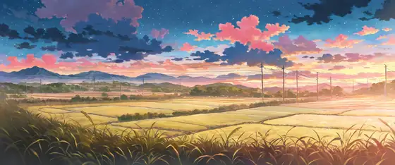 Rice Fields Summer lofi wallpaper rice fields summer 0096811415