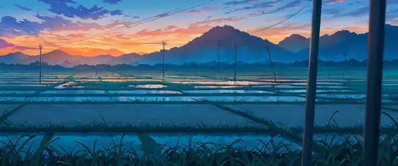 Rice Fields Summer lofi wallpaper rice fields summer 0232717572