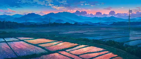 Rice Fields Summer lofi wallpaper rice fields summer 0260670214