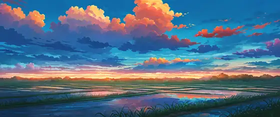 Rice Fields Summer lofi wallpaper rice fields summer 0313560425