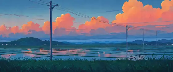 Rice Fields Summer lofi wallpaper rice fields summer 0633097164