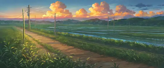 Rice Fields Summer lofi wallpaper rice fields summer 0728112982