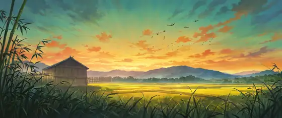 Rice Fields Summer lofi wallpaper rice fields summer 0793832439