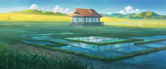 Rice Fields Summer lofi wallpaper rice fields summer 1732035656
