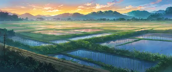 Rice Fields Summer lofi wallpaper rice fields summer 1871684051