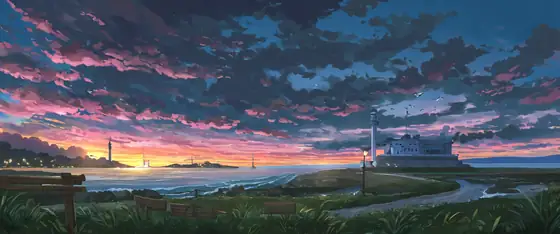 Seaside Lighthouse lofi wallpaper seaside lighthouse 0047819618