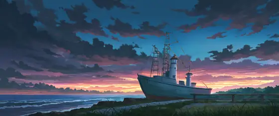 Seaside Lighthouse lofi wallpaper seaside lighthouse 0075144859