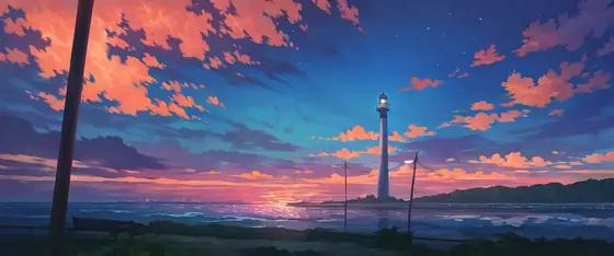 Seaside Lighthouse lofi wallpaper seaside lighthouse 0398931498