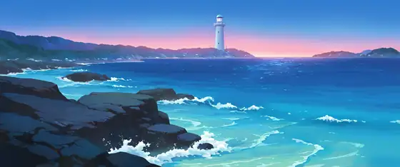 Seaside Lighthouse lofi wallpaper seaside lighthouse 0467062499