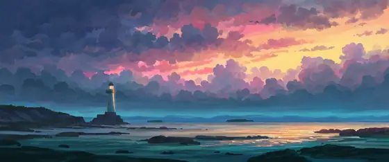 Seaside Lighthouse lofi wallpaper seaside lighthouse 0774081103