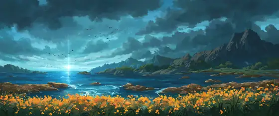 Seaside Lighthouse lofi wallpaper seaside lighthouse 0917122393