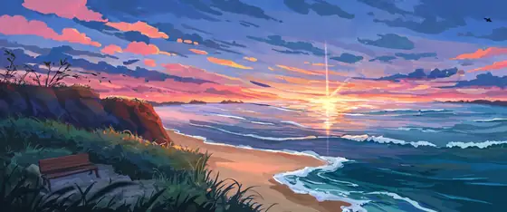 Seaside Lighthouse lofi wallpaper seaside lighthouse 1193402368