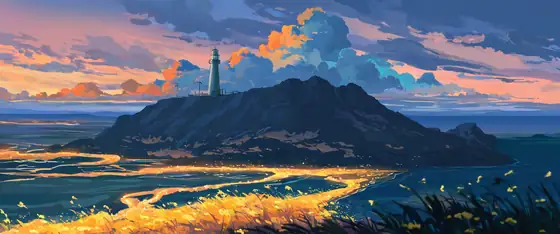 Seaside Lighthouse lofi wallpaper seaside lighthouse 1472758669
