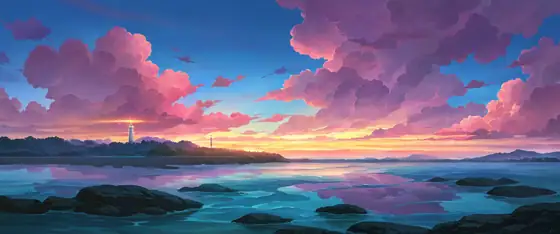Seaside Lighthouse lofi wallpaper seaside lighthouse 2034860103