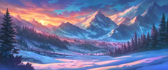 Snowy Mountain Village lofi wallpaper snowy mountain village 0065109882