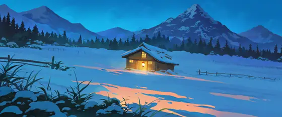 Snowy Mountain Village lofi wallpaper snowy mountain village 0506155156