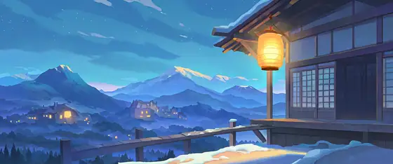 Snowy Mountain Village lofi wallpaper snowy mountain village 1145466919